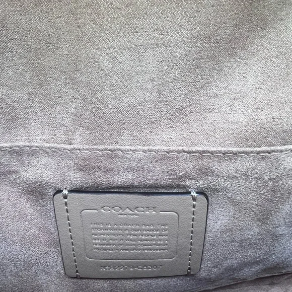 Coach Lonnie Tan and White Crossbody Bag with Signature Canvas NWT - Picture 6 of 9